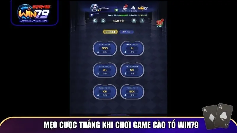 cao to 2 Mẹo cược thắng khi chơi game Cào tố Win79